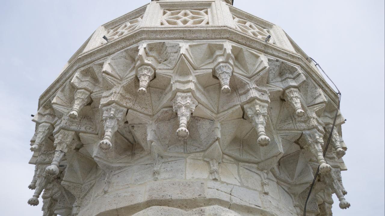 Ayasofya Camii'nin minaresinde restorasyon tamamlandı