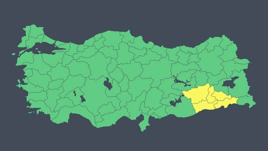 İçişleri Bakanlığından bazı iller için "sarı" kodlu meteorolojik uyarı